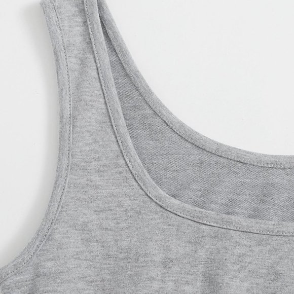 NEUTRAL GRAY CROP TOP - Picture 2 of 6